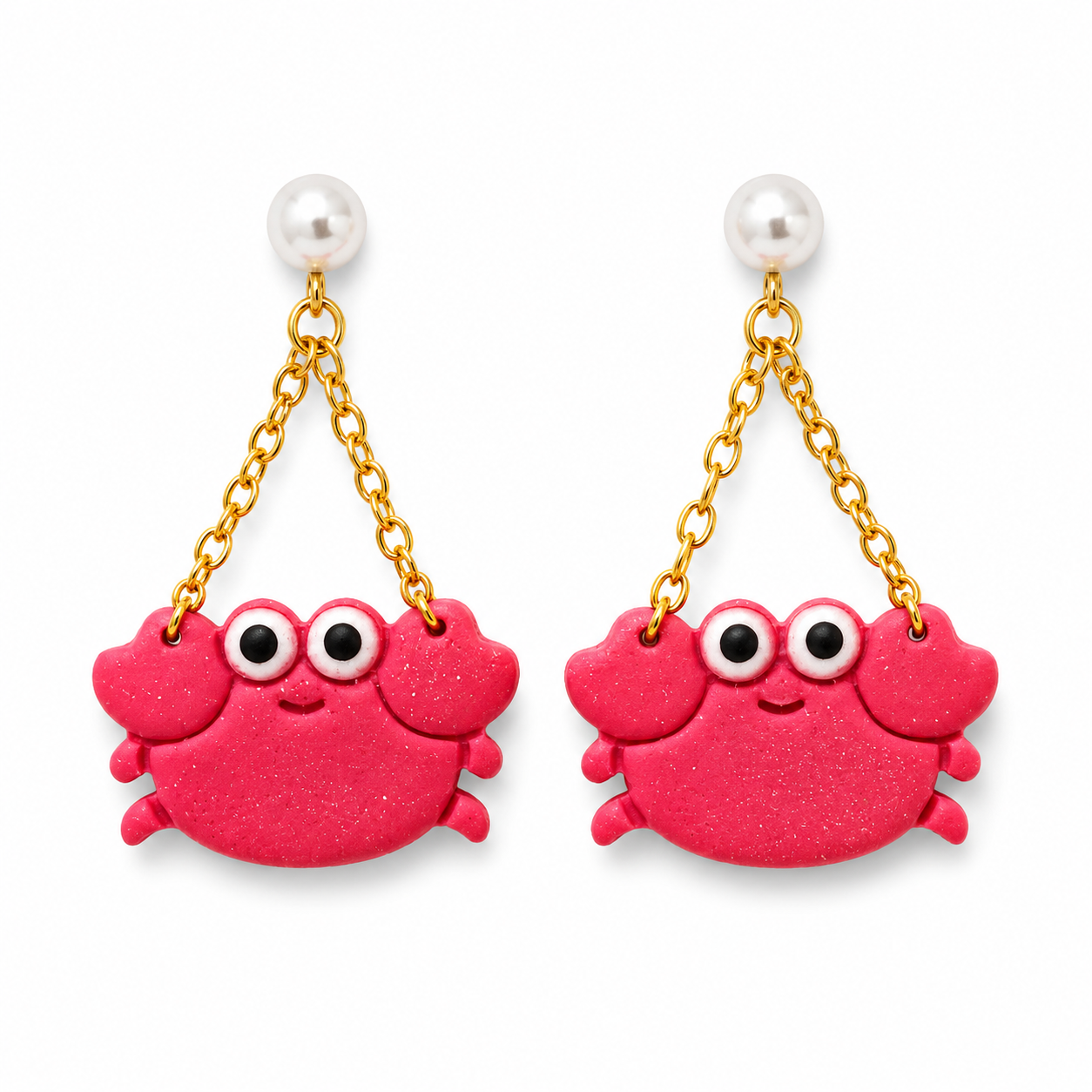 Pearl Crab Earrings