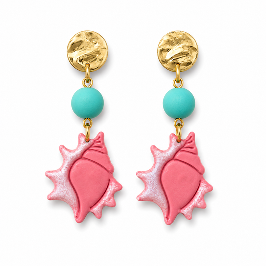 Bahama Paradise Conch Shell Earrings