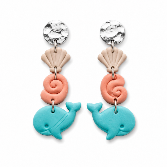 Coastal Whale Earrings